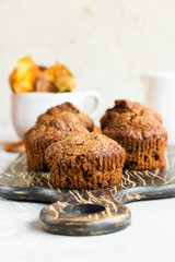 Bagels with fig and banana on curd cheese