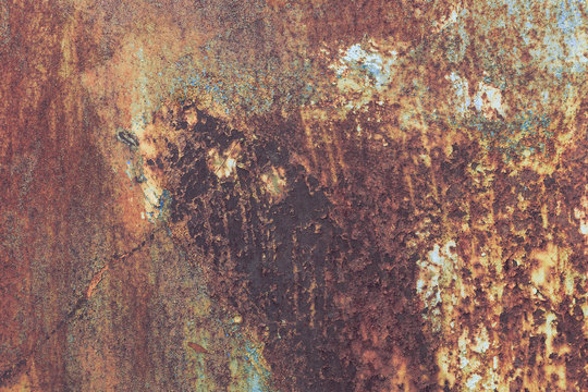 Old grunge corroded rusted metal wall texture