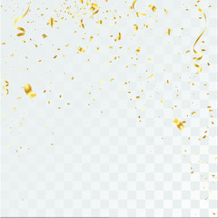 Gold confetti celebration