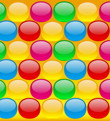 Colorful Glossy Buttons Pattern