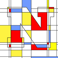 Fototapeta premium Mosaikbuchstaben n