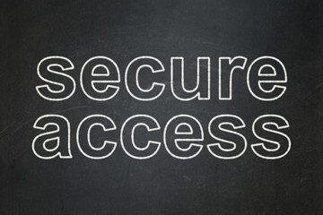 Fototapeta premium Security concept: Secure Access on chalkboard background