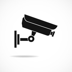 cctv camera isolated on white background