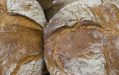traditional baked bread close-up