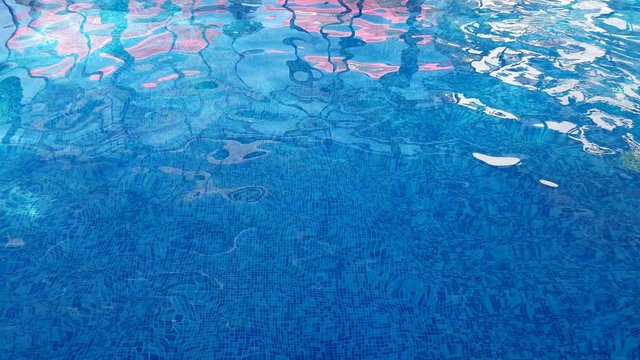 Crystal clear swimming pool water