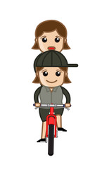 Cool Girls on Bicycle