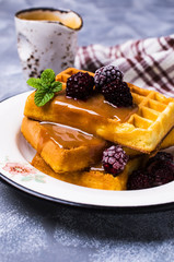 Traditional Belgian waffles