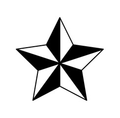 Vector Retro Star shape icon clip-art