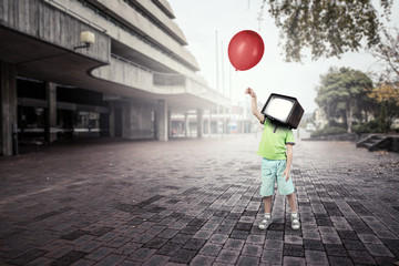 TV addicted children. Mixed media