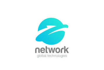 Global Data Planet Logo vector. World universe internet web icon