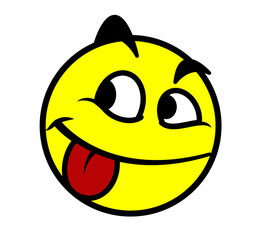 Happy Teasing Cartoon Face Expression