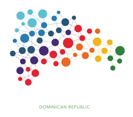 dotted texture Dominican Republic vector background