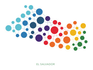 dotted texture El Salvador vector background