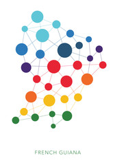 dotted texture French Guiana vector background