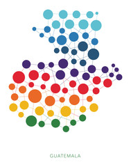 dotted texture Guatemala vector background