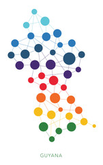 dotted texture Guyana vector background