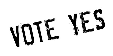 Vote Yes rubber stamp. Grunge design with dust scratches. Effects can be easily removed for a clean, crisp look. Color is easily changed.