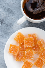 Homemade orange fruit marmalade candy