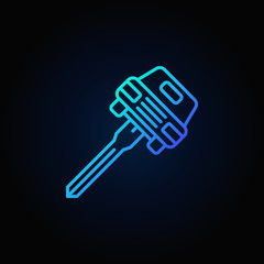 Car key concept blue icon