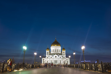 Cathedral of Christ the Saviour in summer evening in Moscow