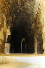 The interior of the beautiful Arles Coliseum