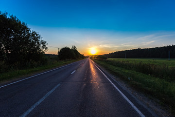 river at night with fog