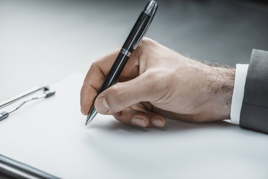 Businessman Doing Paperwork