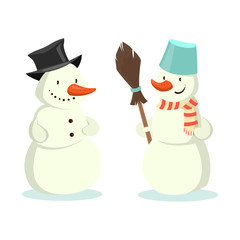 Isolated snowmen set
