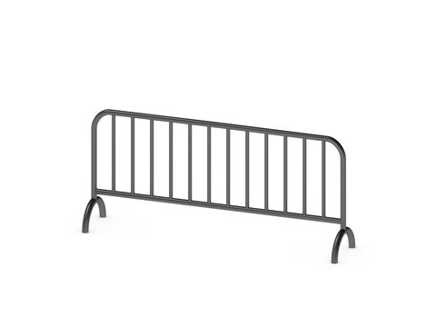 Barricade. Isolated on white background. 3D rendering illustration.