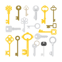 Keys illustrations set.