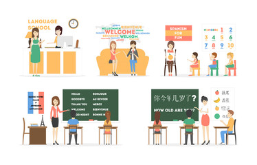 Language course set.