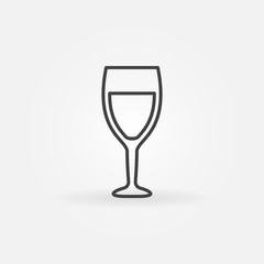 Wine glass line icon