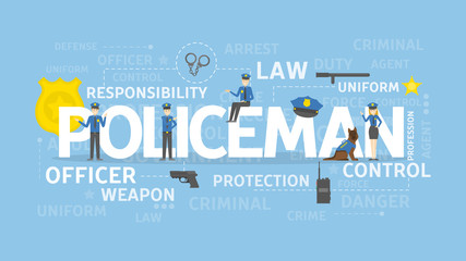 Policeman concept illustration.