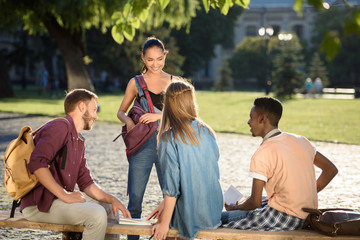 group of happy students