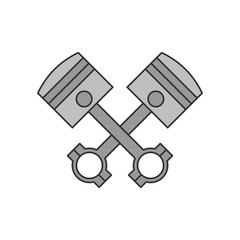 Crossed engine pistons icon
