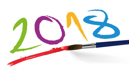 2018 - année - présentation - vœux - signature - créativité - carte de vœux