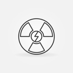 Nuclear energy outline icon