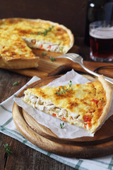 Chicken and bell pepper pie