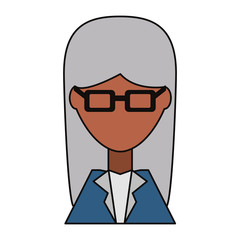 Business woman profile cartoon
