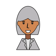 Business woman profile cartoon