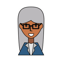 Business woman profile cartoon