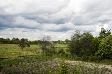 Fototapeta na wymiar Village landscape