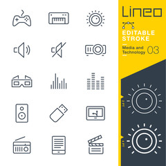 Lineo Editable Stroke - Media and Technology line icons
Vector Icons - Adjust stroke weight - Expand to any size - Change to any colour - obrazy, fototapety, plakaty