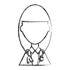 Doctor profile cartoon