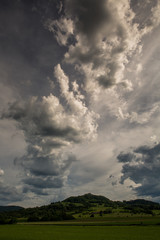 Obraz na płótnie Canvas Gewitterwolken über der Schwäbischen Alb