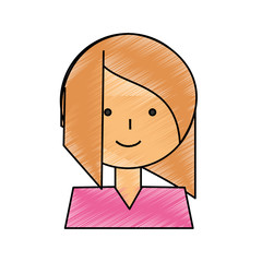 Woman profile cartoon