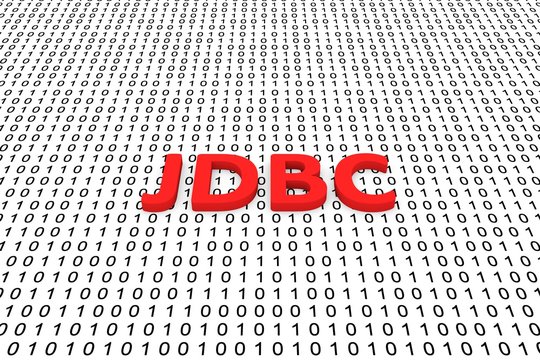 JDBC in the form of binary code, 3D illustration