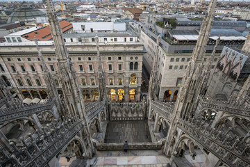 tourist looking out milan