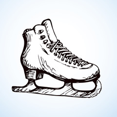 Skiing. Vector drawing