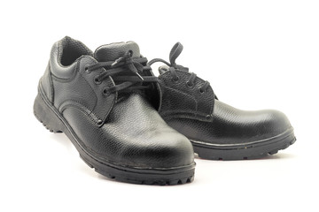 Safety shoes on white background.